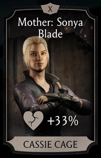 Health Support card Cassie Cage